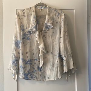 Escada floral silk blouse